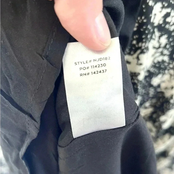 Lulu's Found Your Bliss Black Print Long Sleeve Lace-Up Midi Dress Size Small - Picture 15 of 15